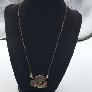 Antique, Art Nouveau Pididdly Links Ornate Woman's Head, Necklace